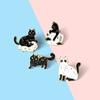 Fashionable Ghost Black Cat Lapel Pin For Men And Women Ideal For Halloween Decorations