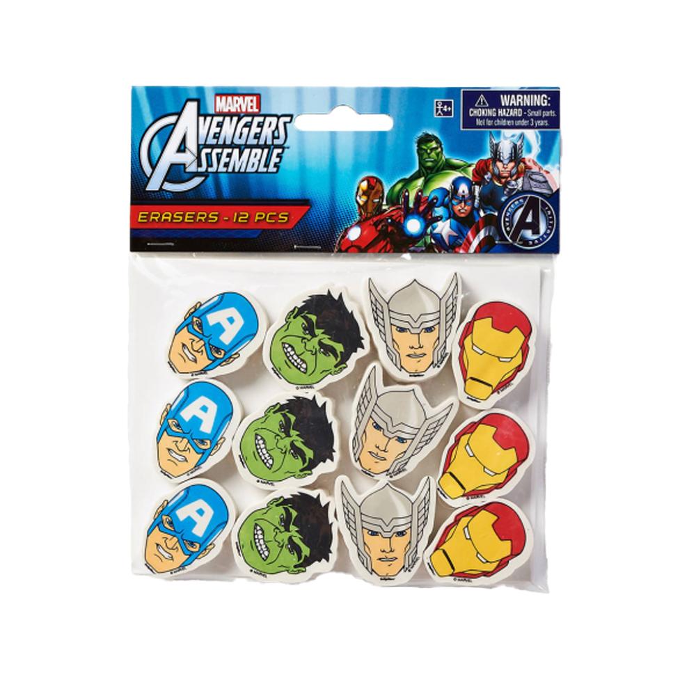 Marvel Avengers Character Erasers (Pack of 12)