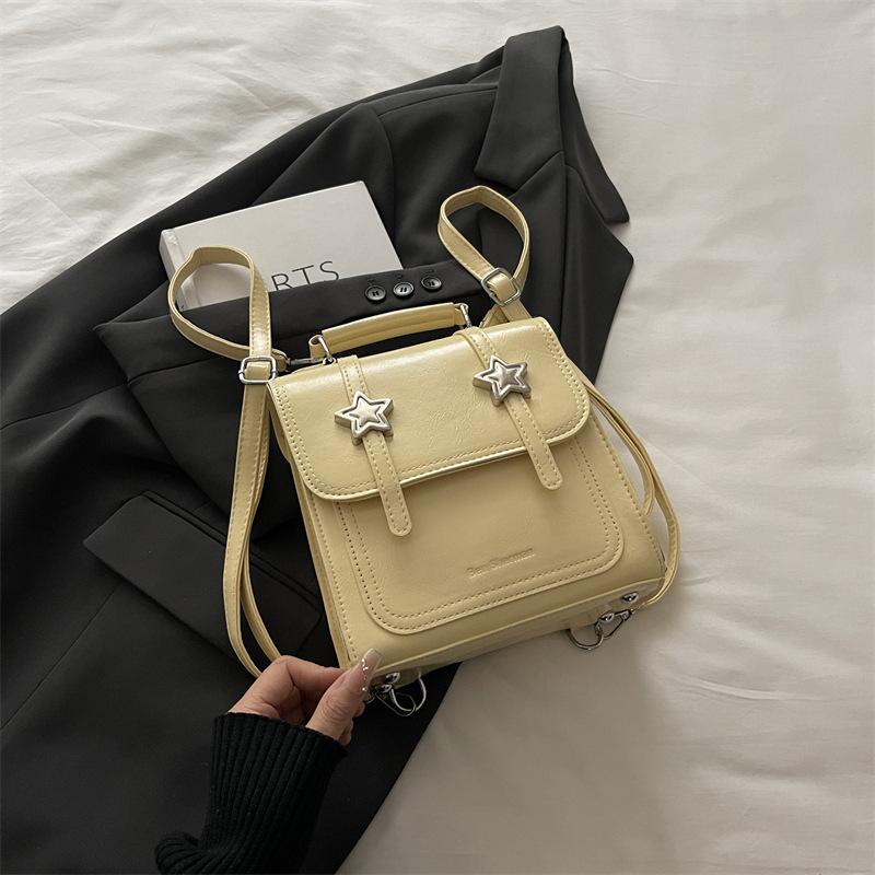 Korean Version of Simple College Style Fashionable Versatile Backpack Women's 2025 New High-end Casual Lightweight Small Backpack