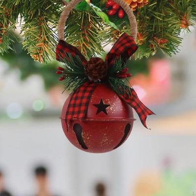 Christmas Bell Ornament Xmas Tree Hanging Decoration Rustic Door Decorative Pendant Party Hotel