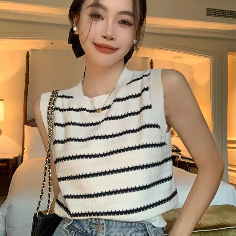 

WTEMPO Женские весенние, летние, осенние, большие размеры, однотонные, повседневные, универсальные, трикотажные, майки-майки с круглым вырезом, без рукавов S белый