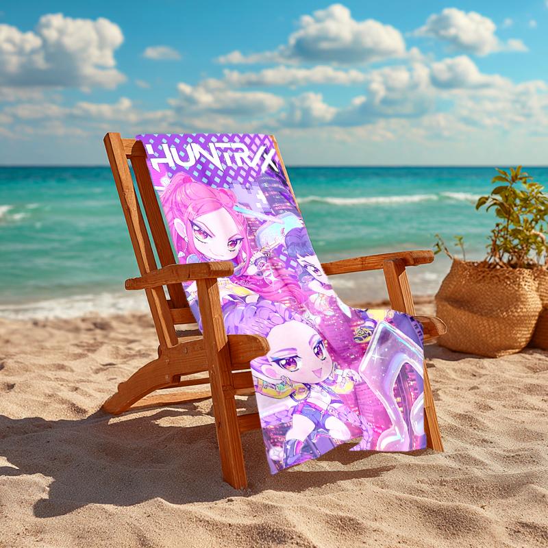 1Pc Huntrx Future Beats Beach Towel, Quick Dry, Multi-Use for Beach Pool Gym Yoga Home Travel, Christmas, Halloween, Xmas Gift Em92911
