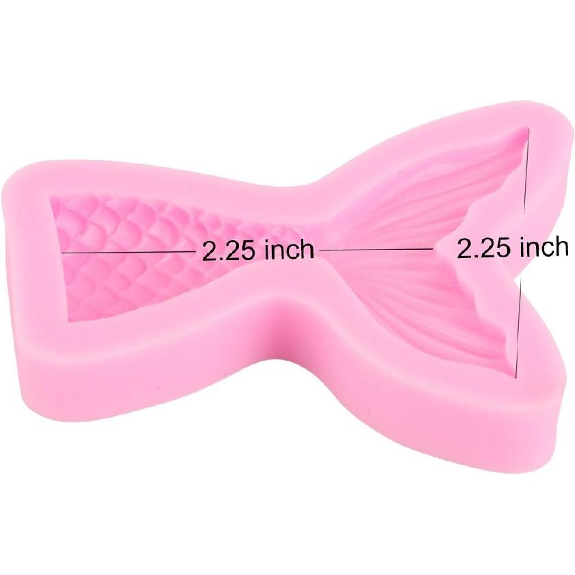 Silicone Mermaid Tail Mold Baking Cake Decoration Jelly Sugar Craft Chocolate Fondant Gumpaste Pastry Clay Candy Making Ice Cube Tray Fimo Soap Molds