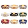 Stapelbare Kristalle Perlen Herz Lederarmband für Frauen Bohemian Handgemacht Verstellbares Armband Westliches Geschenk