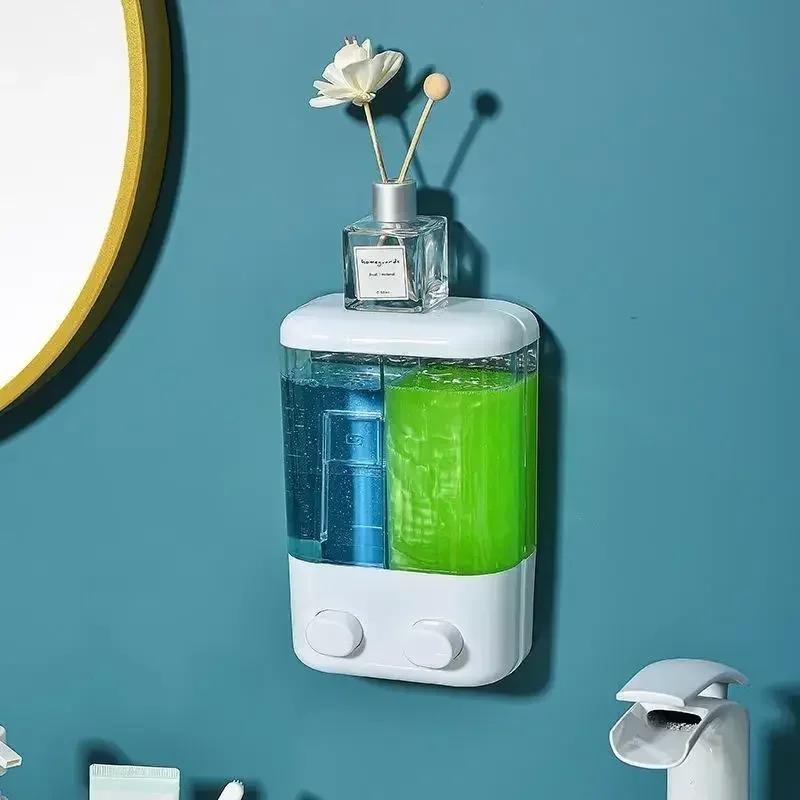 500/1000ML Wandmontierter Handseifenspender Manuelle Betätigung Geeignet für Shampoo und Duschgel usw.