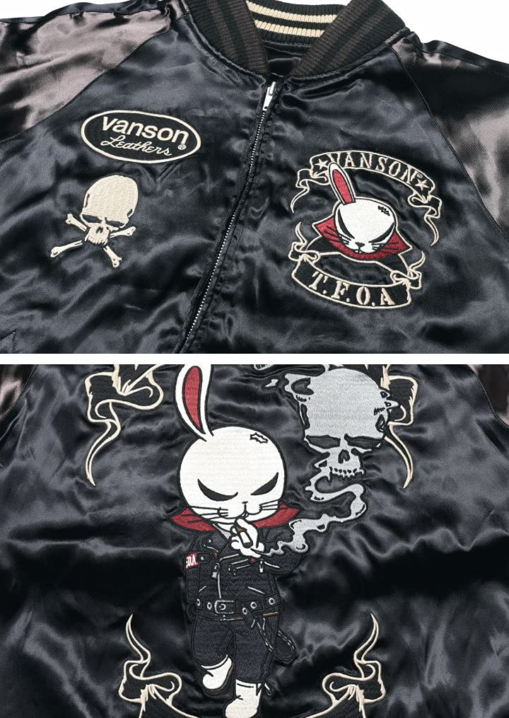 Crows Worst Collaboration Sukajan Harumichi Worn Model Dragon Motif X Armed Front Death Fully Embroidered Reversible Sukajan [Banson] "Bouya T.F.O.A