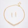 Light Luxury Zircon Bare Diamonds Bridal Jewelry Two-Piece Set Wedding Accessories Earrings Necklace Set Jewelry Spring