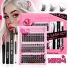 148 Clusters Mixed C-Song False Eyelash Set Diy Segmented Large-Capacity Thick Eyelashes