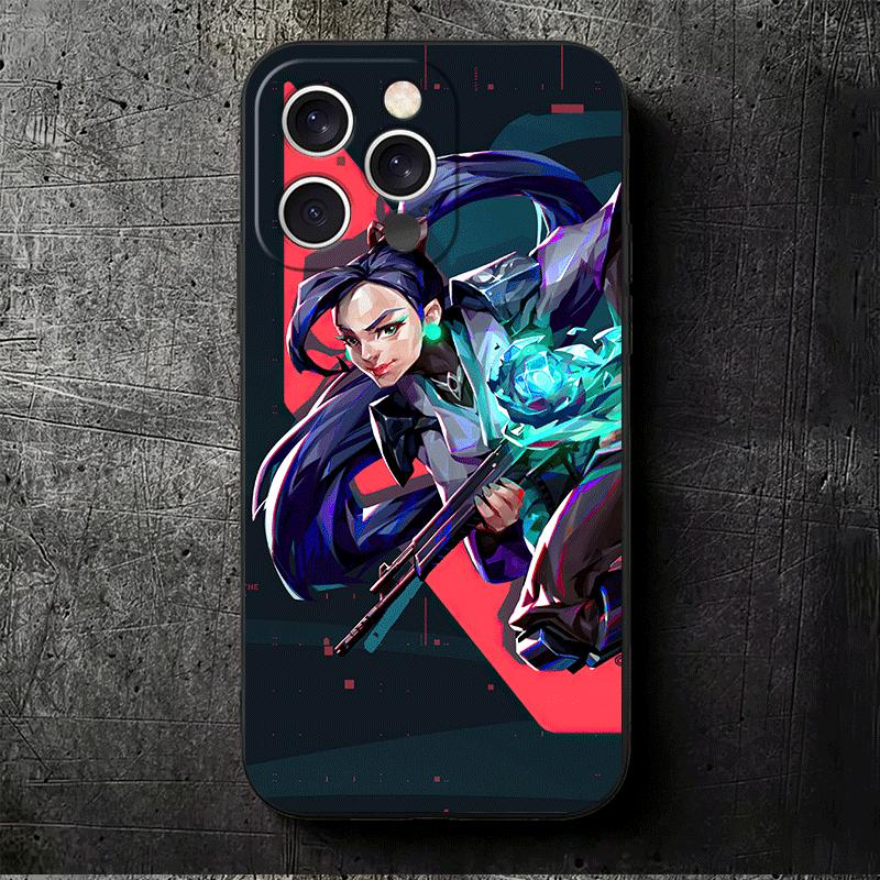 V-Valorant Sage Soft Phone Case for iPhone 16 16E 17 Air 15 Pro Max 14 Plus 13 Mini 11 12 7 Black Cover Back Shell