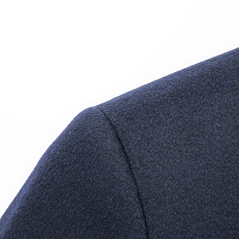 FAPAI Men's Cashmere & Wool Blend Lapel Overcoat