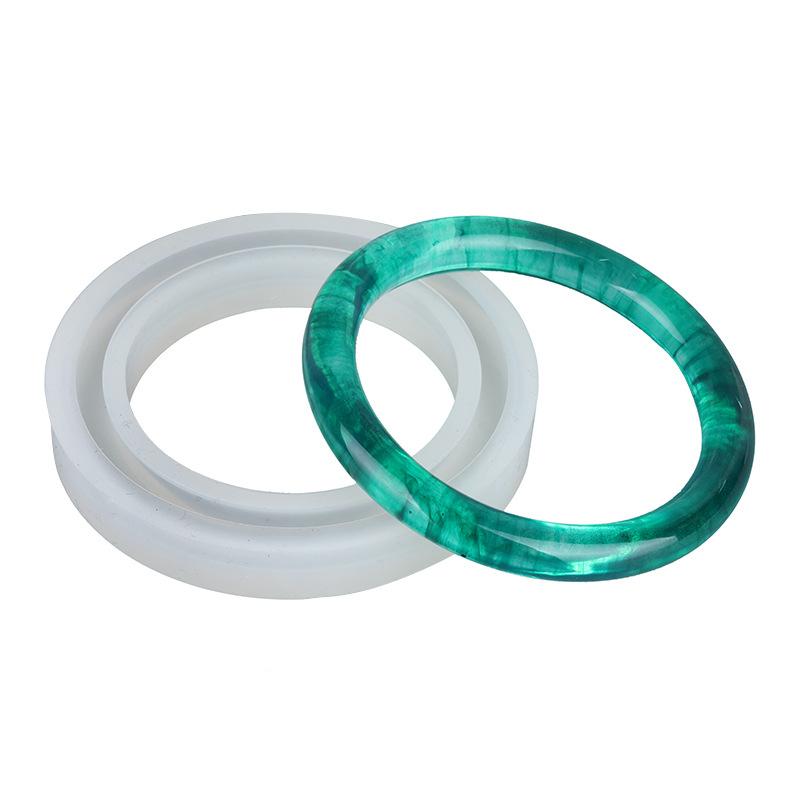 Resin Molds Flower Invitation Bangle Mold Transparent Silicone Round Bracelet Mould For Resin Real Flower Diy Mold 1
