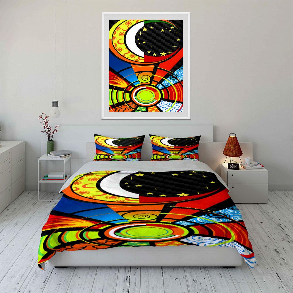 Crescent Moon, Stars, Spirals. Bedding Sets Duvet Cover Sets Duvet Covers Pillowcases(1 * Duvet Cover 2 * Pillowcases Without Duvet Insert)