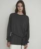 Mosyupamosyu Pigment Oversized Long Sleeve T-Shirt [Charcoal]
