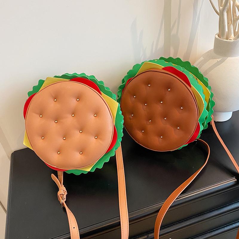 Autumn and winter creative new hamburger backpack women's bag outdoor fashion large capacity commuter bag