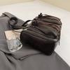 Commuter Vintage Underarm Bag Women's Bow Double Pocket Tote Bag Large Capacity Shoulder Bag