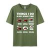 Funny Tractors Lover 6 Things I Do In My Spare Time Tractor White T Shirt Men Natural High Quality Valentines Day