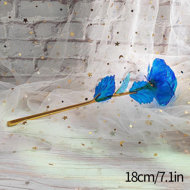 Eternal Rose Flowers Colorful Luminous Rose Artificial Flowers Gold Foil Simulation Flower Mother's Day Gifts Valentines Decor