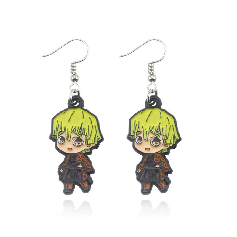 Náušnice Demon Slayer Cosplay Prop Kimetsu No Yaiba Tanjirou Kamado 1 Pár Postavy Trendy Šperky