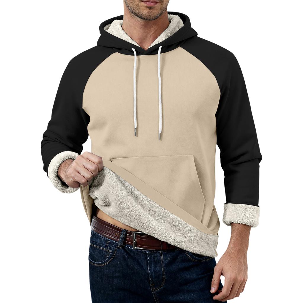Men's Casual Long-Sleeve Fleece Hoodie With Pockets