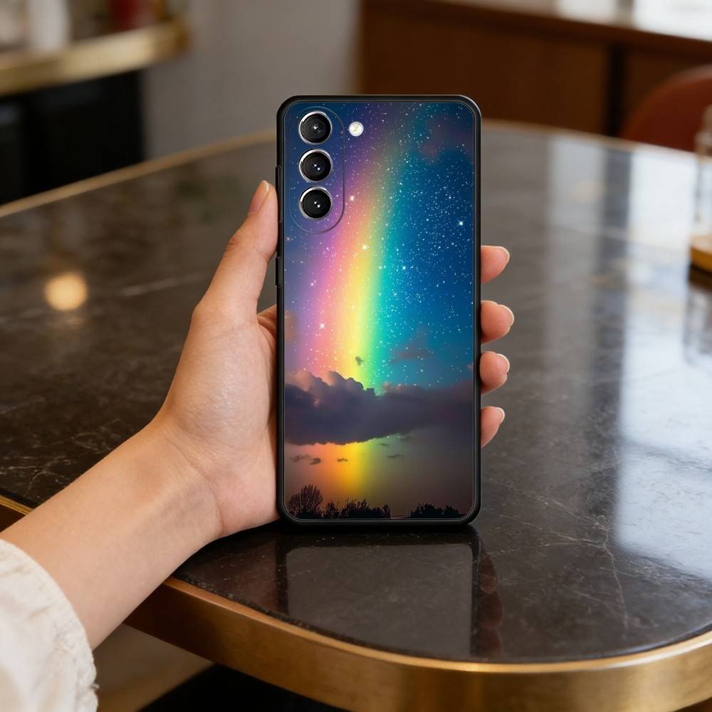 S-Shining Art Rainbow Case for Samsung Galaxy S21 S25 FE S24 S23 Ultra S20 S9 S22 Plus S10 TPU Cover