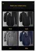 Men's Autumn-Winter Three-Piece Set: Cardigan Hoodie, Loose Sweatpants, Trendy Long-Sleeve Round Neck Top