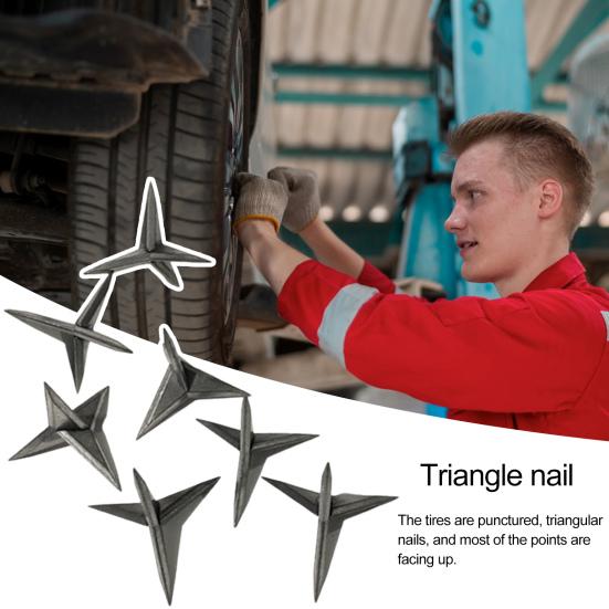

20 шт. гвоздей для прокола автомобильных шин, прочные, из углеродистой стали, портативные, легкие, мини-противоугонные, для прокола автомобильных шин