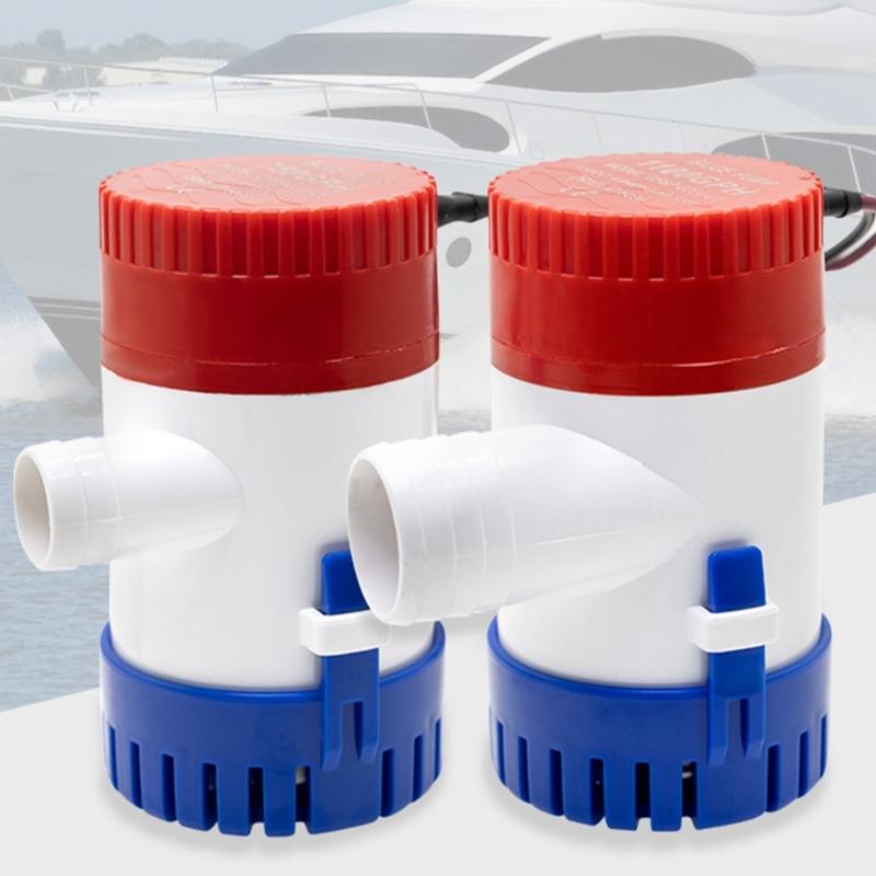 750GPH/1100GPH Submersible 12V Bilge Pump for Small Boat Drainage, Marine Water Removal Pump with ABS Housing and 3 M Lift Head