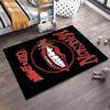 Red Lips with Bold Text Design Non-slip Rug Suitable for Living Room and Bedroom Sofas