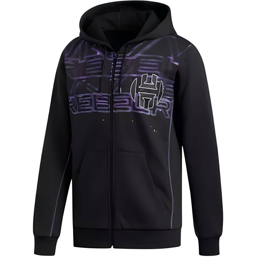 

Adidas Logo Print Hooded Long Sleeve Sweatshirt Мужские топы Черный FN3232 M