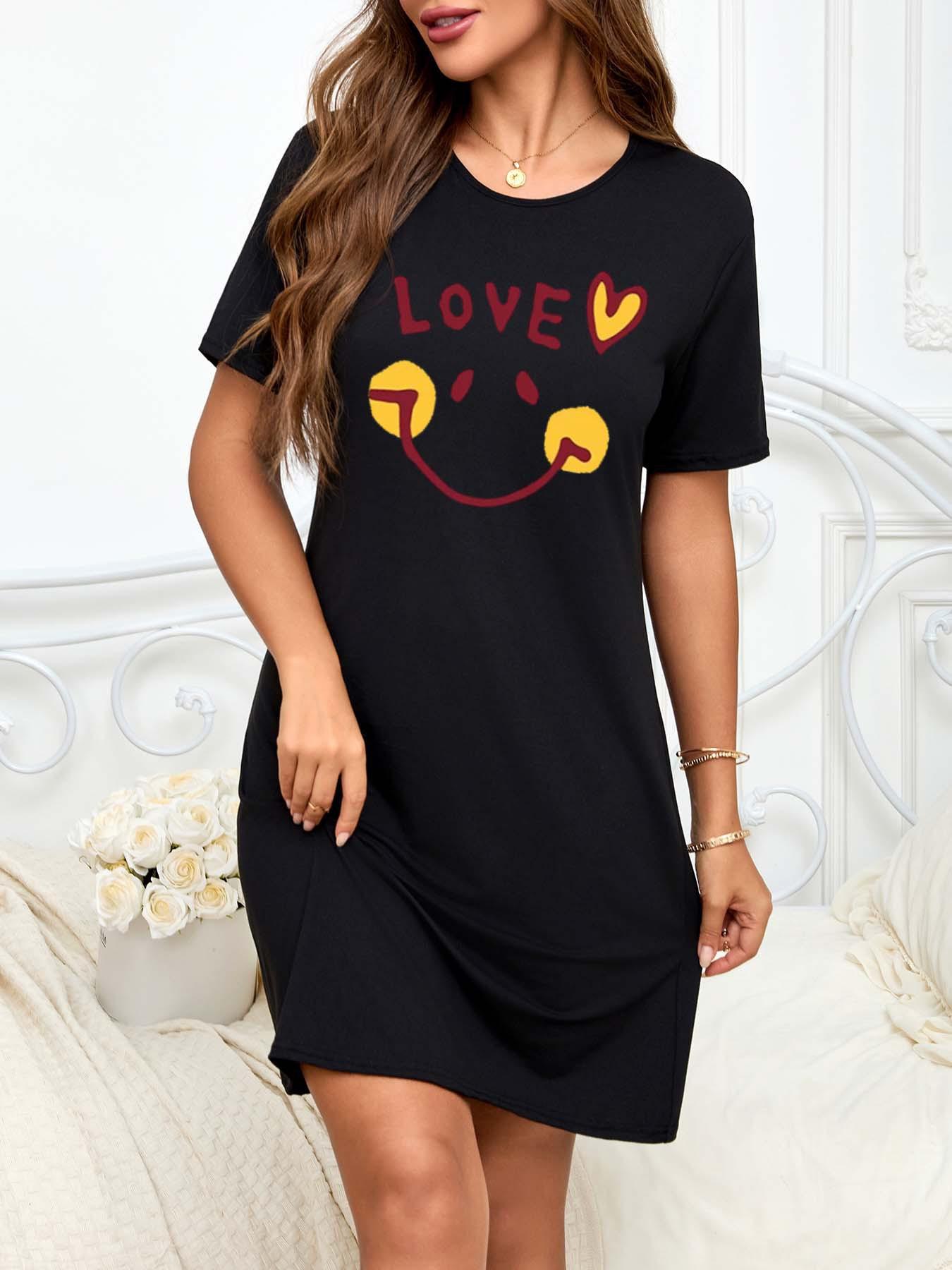 

Женское платье с принтом, длинное, для ношения на улице, домашняя одежда для сна L