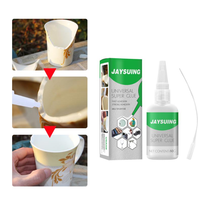 Universal Super Glue Gel Strong Adhesive Oily Surface for Metal Plastic Wood Ceramics Leather DIY Handicrafts Creative Repair