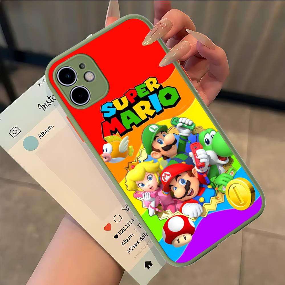 

Super Game M-Mario Phone Case For IPhone 13 12 X XS MAX Pro Max 16 15 11 14 Pro Max Shockproof Matte Cover iphone 14