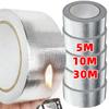 Pipe Duct Insulation Tape Glass Fiber Cloth Aluminum Foil Tape Heat Reflective Manifold Downpipe Bandage Silver Adhesive Tapes
