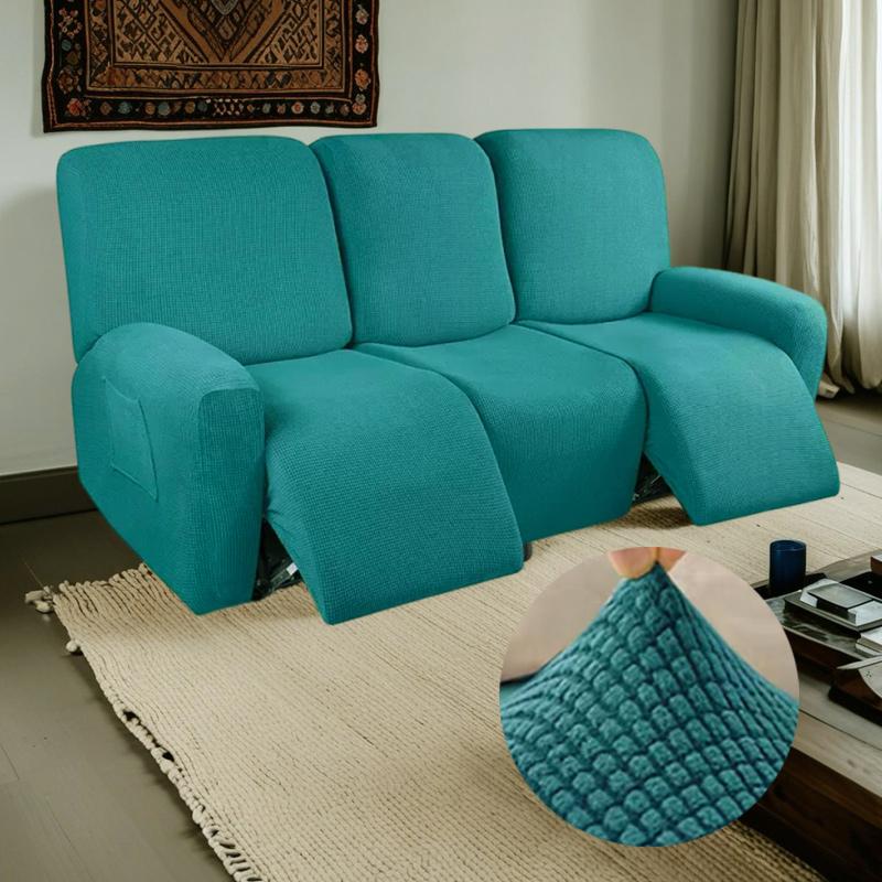 1/2/3seater Recliner Sofa Covers for Living Room Stretch Jacquard Washable Armchairs Slipcover Couch Cover Protects Furniture