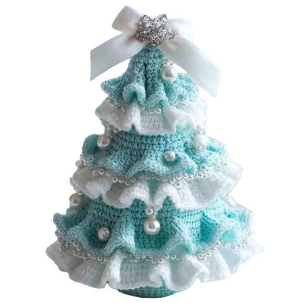 DIY Crochet Christmas Tree Kit W/ Crochet Hooks Needles Christmas Craft Kit Xmas Tree Crochet Kit for Friends and Family