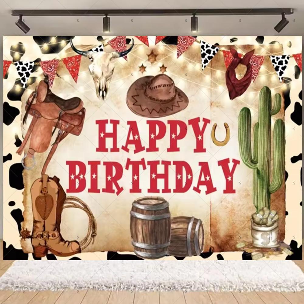 

Western Cowboy Photography Backdrop Rustic Farm Barn Haystack Wood House Horse Wheel Background Party Decor Photo Shoot Props 120X90CM