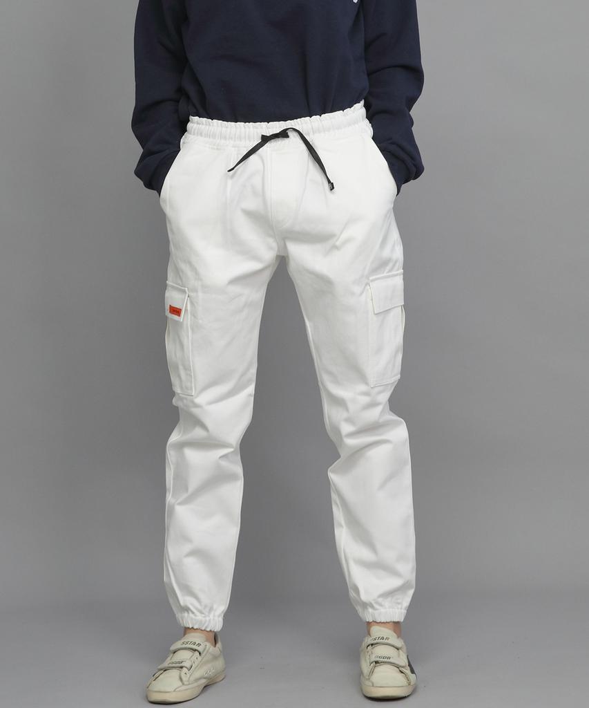 Seinteukeulu Retroline Cargo Jogger Pants Rl-311Cj White