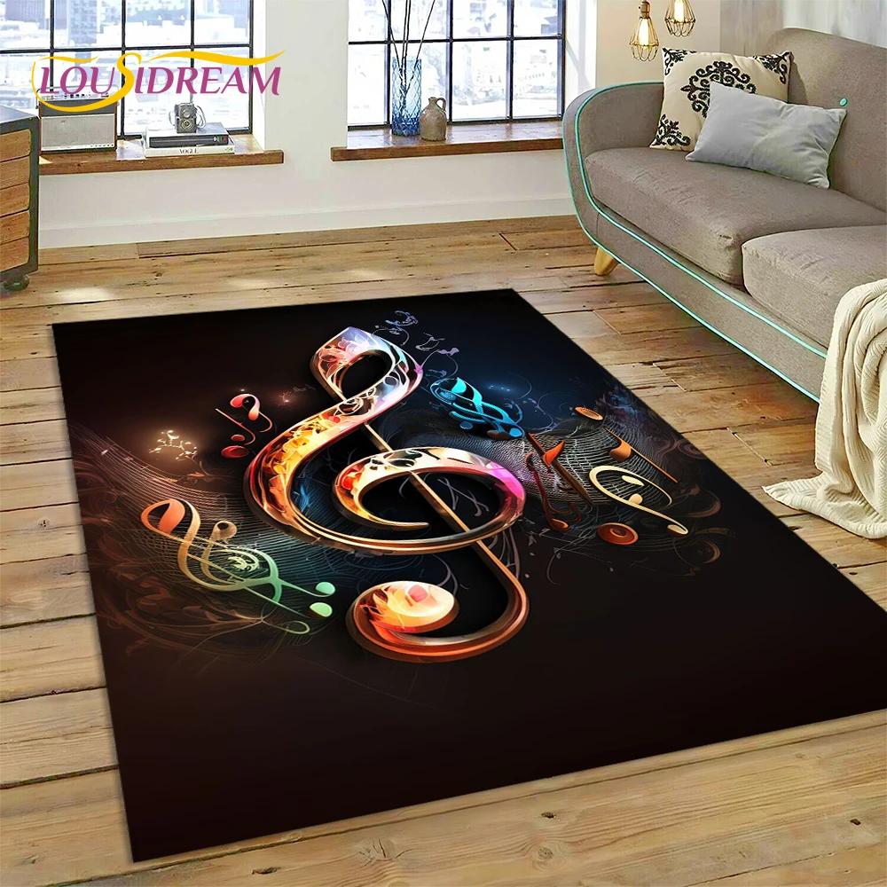 Kolorowa nuta nuta kreskówka dywan dywan dla domu salon sypialnia Sofa wycieraczka Decor, dywanik dla dzieci mata antypoślizgowa