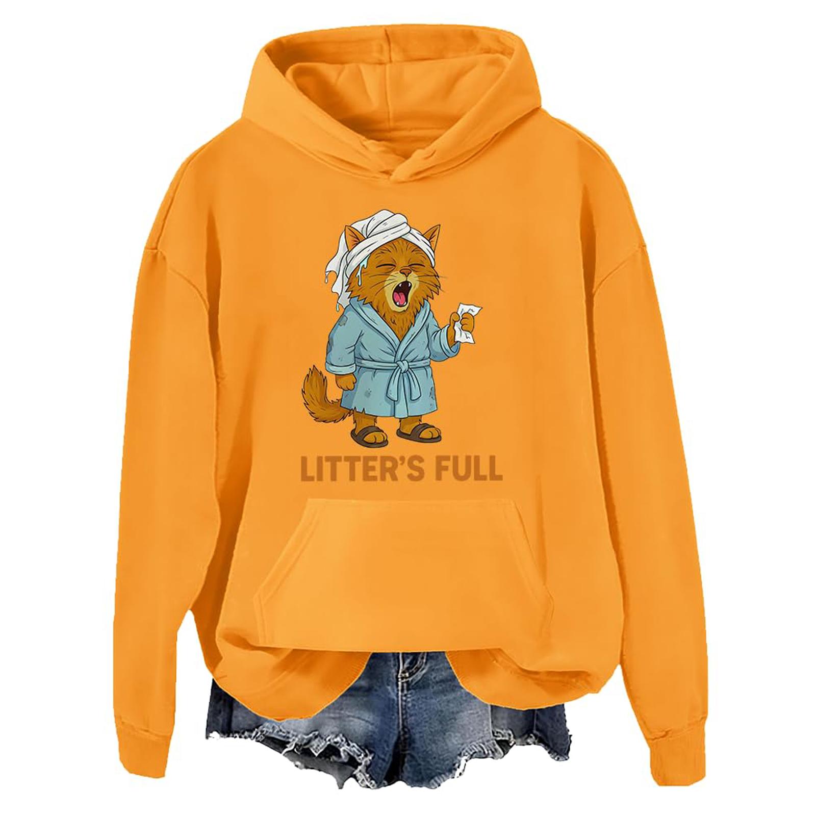 

Женская модная повседневная толстовка с длинным рукавом, принтом и круглым вырезом XL жёлтый