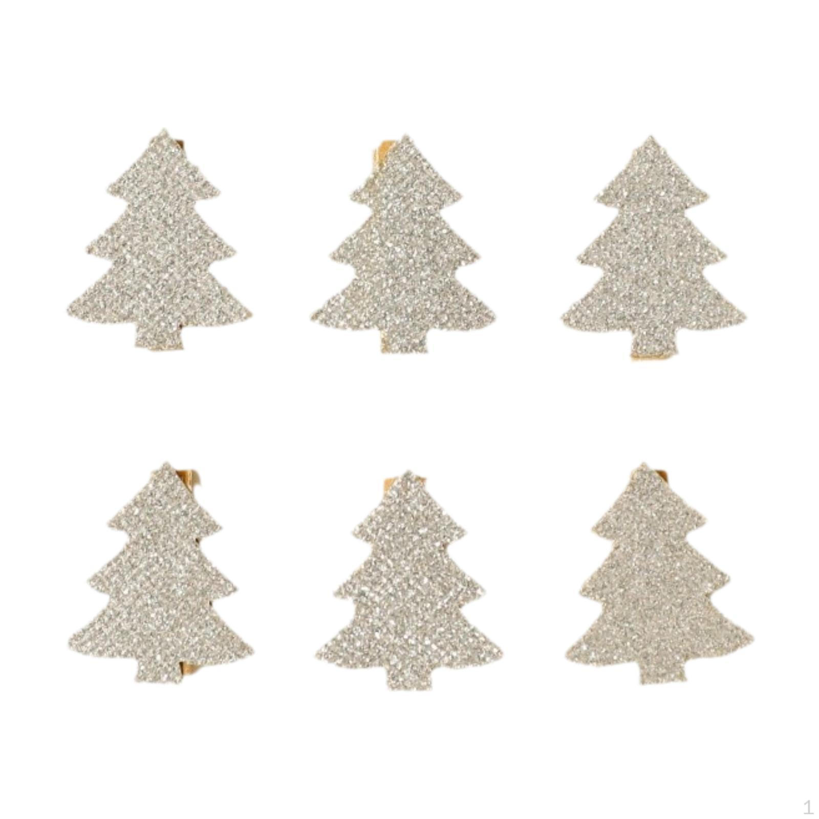 

6 шт. подвеска на рождественскую елку деревянные бирки рождественские украшения аксессуары своими руками поделки Silvery Tree