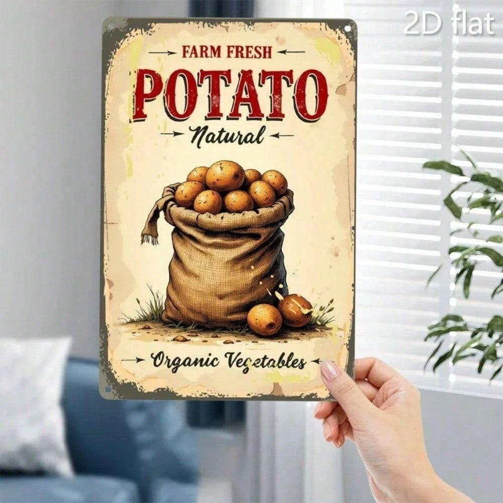 Винтажный металлический плакат Настенное искусство Ретро Декор кухни