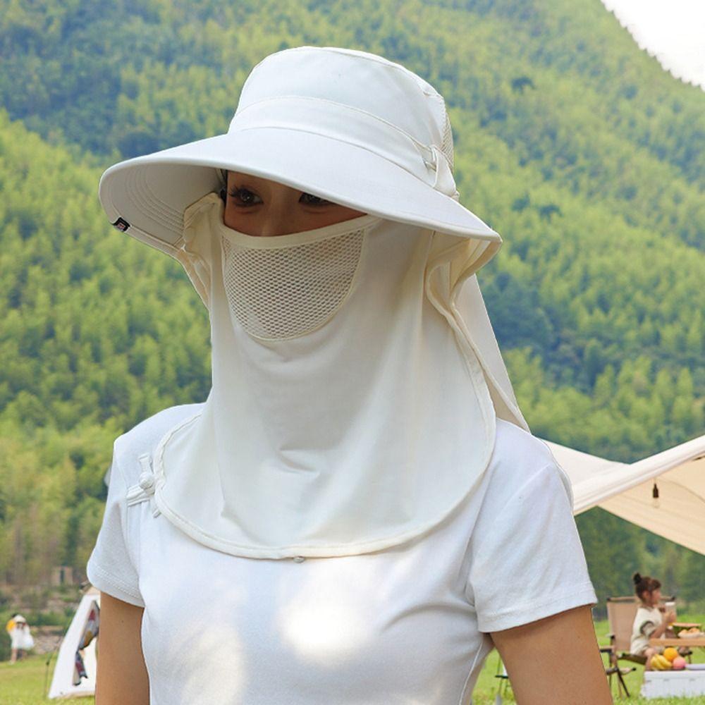 Wide Brim Bucket Hat Anti-UV Mountaineering Caps Large Fisherman Hat  Man