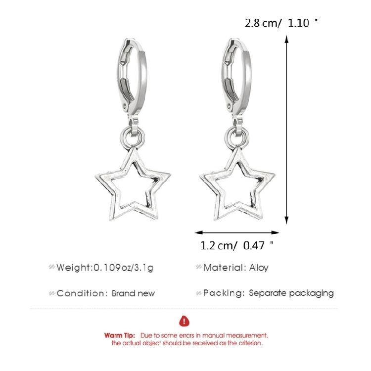 Cool Star Earring Versatile Five Pointed Star Earrings Stylish Party Accessories