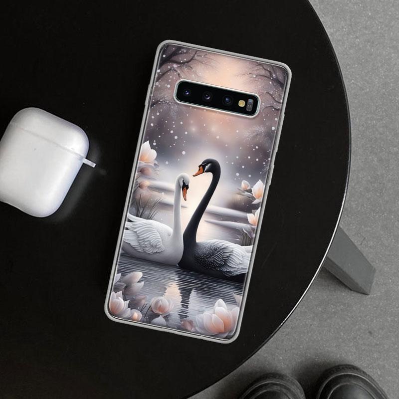 Black Swan Noble Phone Case Cover for Samsung Galaxy S26 S25 Edge S24 S23 Ultra S22 Plus S21 FE S20 + Art Customized Fundas Gala