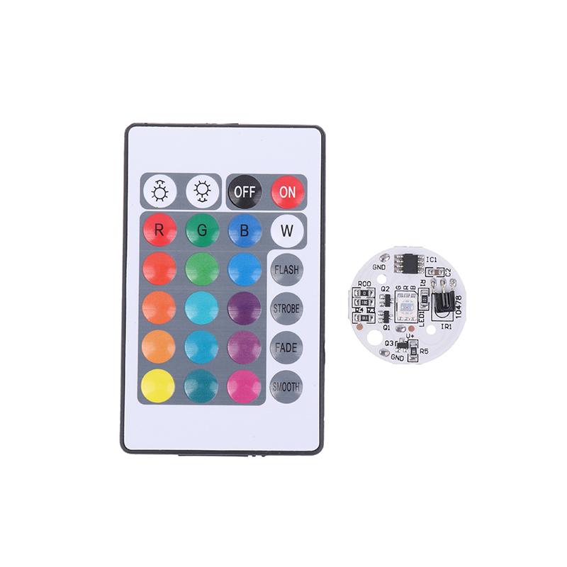 Color Rgb Light Board Round Led Light Source Low Voltage Dc 5V Switch Remote Control For Ornament Base Diy Led