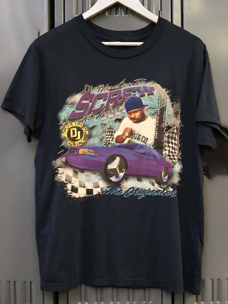 DJ Screw Screwed Up Click Short Sleeve Black All Size Gift TShirt Unisex T-Shirt S