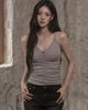 Kakipointeu Lace Shirring Sleeveless (Gray)