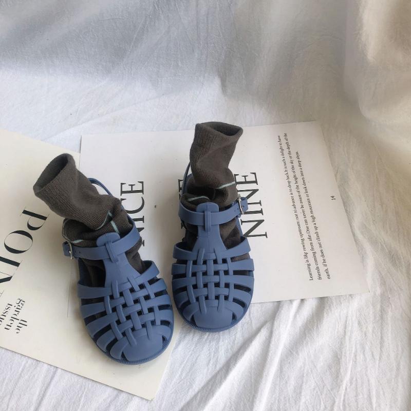 Kids Shoes Summer Sandals Baby Girls Toddler Soft Non-slip Princess Shoes Kids Candy Jelly Beach Shoes Boys Casual Roman Sandals