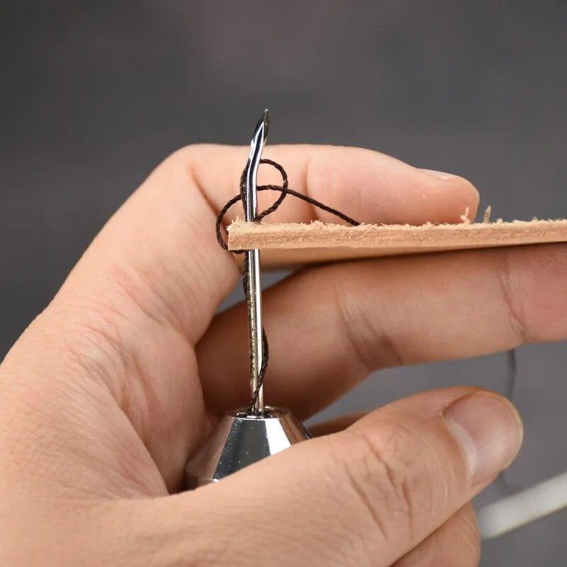 DIY Hand Single Stitch Sewing Awl Stitching Tool Leather Craft Edge Stitching Belt Strips Shoemaker Tools Leather Hand Seamer