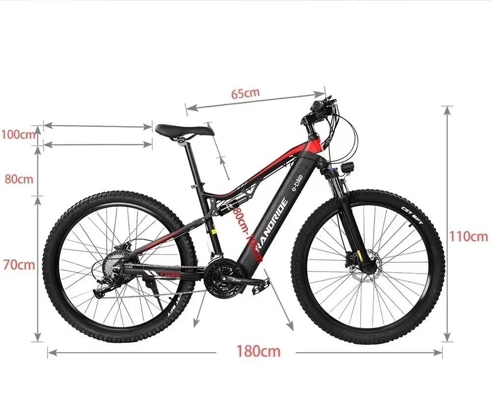 Neues RANDRIDE YG90B E-Bike, 1000W Hochleistungsmotor 48V17AH Akku hydraulische Bremse Elektrofahrrad für Erwachsene 27,5-Zoll-Reifen E-Bike